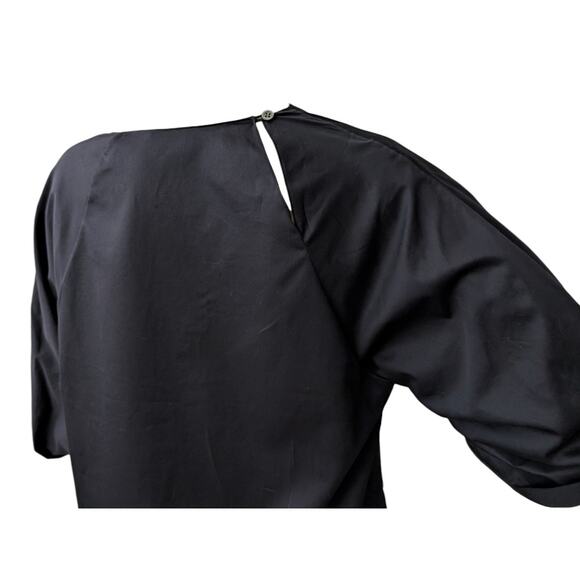 NWT Rosetta Getty Black Asymmetric Poplin Shirt - Picture 6 of 16